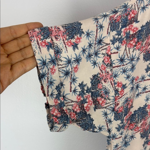 Toad & Co Hillrose SS 100% Tencel Pink and Blue Short Sleeve Shirt Size Large - Picture 4 of 12